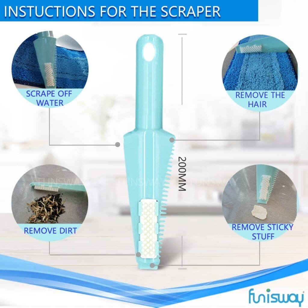 Microfiber Cleaning Pads for Hardwood Floor,Hard-Surface Floors,fits Bona Mop,Rubbermaid Mop,Turbo Mop and Norwex Mop (Light BlueBlue, 18 * 5 Inch 4 Count)