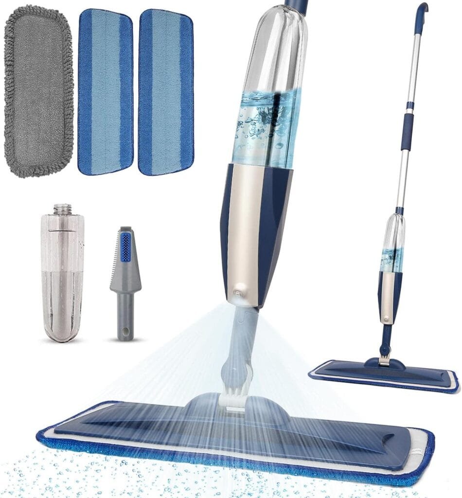Mops for Floor Cleaning Wet Spray Mop with Refillable Spray Bottle and 3 Washable Microfiber Pads Home or Commercial Use Dry Wet Flat Mop for Hardwood Laminate Wood Ceramic Mops for Floor Cleaning Wet Spray Mop with Refillable Spray Bottle and 3 Washable Microfiber Pads Home or Commercial Use Dry Wet Flat Mop for Hardwood Laminate Wood Ceramic