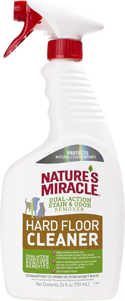 Natures Miracle Hard Floor Cleaner, Dual-Action Stain Odor Remover, Protects Natural Floor Finishes, 24 oz Natures Miracle Hard Floor Cleaner, Dual-Action Stain Odor Remover, Protects Natural Floor Finishes, 24 oz