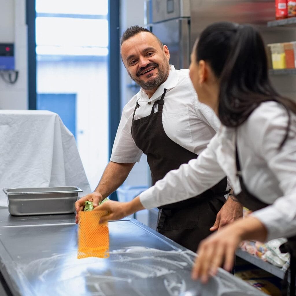 Norme 24 Pcs Mesh Cloth Dishes Dish Washing Net Washing Scrubbers Netted Dish Cloths Sponge for Washing Non Scratch Dish Rags Scourer for Kitchen Fast Drying, 3 Colors