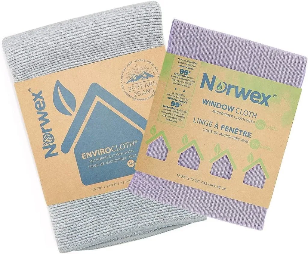 Norwex Basic Package - Microfiber - Glass Window Cleaning Cloth and Household Enviro Dusting Cloth Colors May Vary Norwex Basic Package - Microfiber - Glass Window Cleaning Cloth and Household Enviro Dusting Cloth Colors May Vary