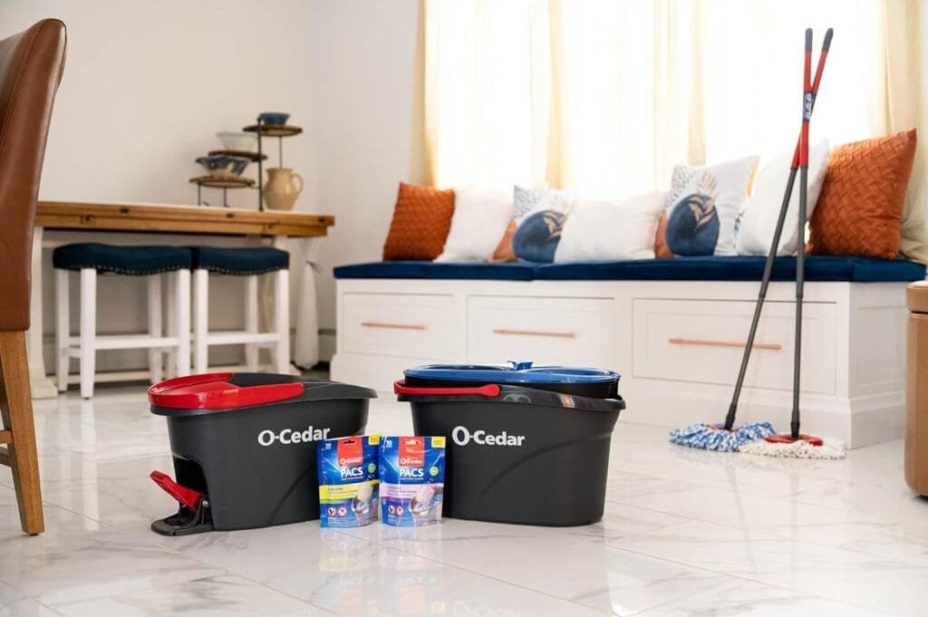 O-Cedar PACS Hard Floor Cleaner, Crisp Citrus Scent 10 Count (1-Pack) | Made with Naturally-Derived Ingredients | Safe to Use on All Hard Floors | Perfect for Mop Buckets