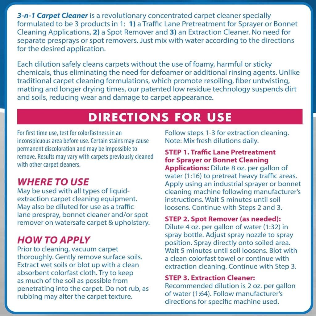 OdoBan 3-n-1 Carpet Cleaner, 128 Fl Oz (Pack of 2)