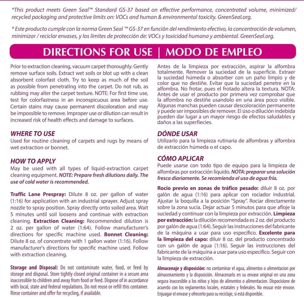 OdoBan Professional Series Cleaning 3-in-1 Carpet Cleaner Concentrate, Set of 2, 1 Gallon Each