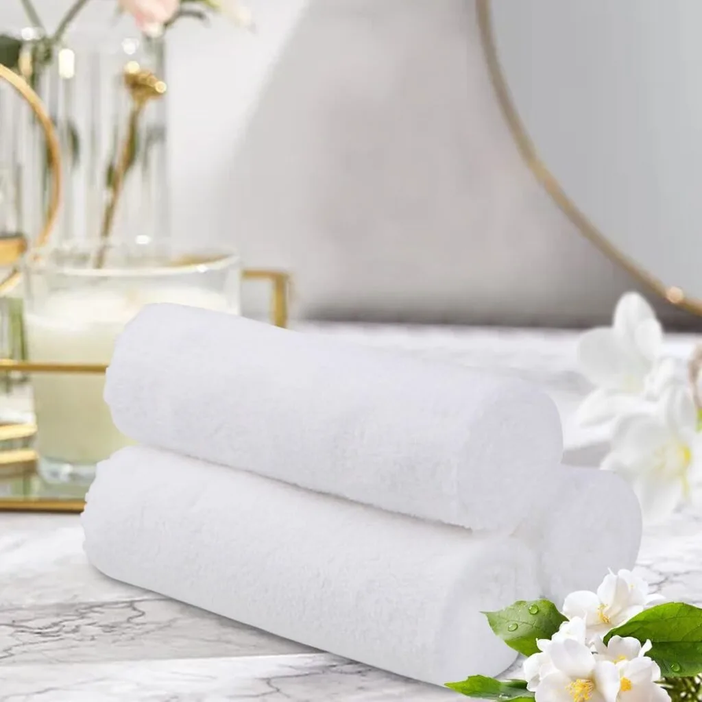 Orighty Ultra Soft Washcloths 48 Pack, Premium Microfiber Towel Sets 12 x 12 inches, Absorbent and Quick Drying Coral Velvet Washcloth, Multi-Purpose Wash Cloths for Bathroom, Hotel, and Gym (White)