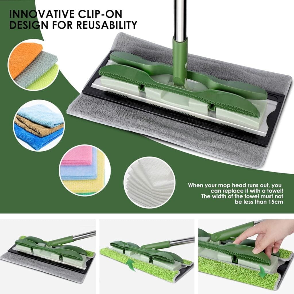 OZD Microfiber Flat Mop and Spray Mop for Floor Cleaning, Dust Floor Mop with 52.4, Wet Mops with 500ML Refillable Bottle, Flat Mop for Hardwood Laminate Vinyl Tiles Floor Dust Cleaning OZD Microfiber Flat Mop and Spray Mop for Floor Cleaning, Dust Floor Mop with 52.4, Wet Mops with 500ML Refillable Bottle, Flat Mop for Hardwood Laminate Vinyl Tiles Floor Dust Cleaning