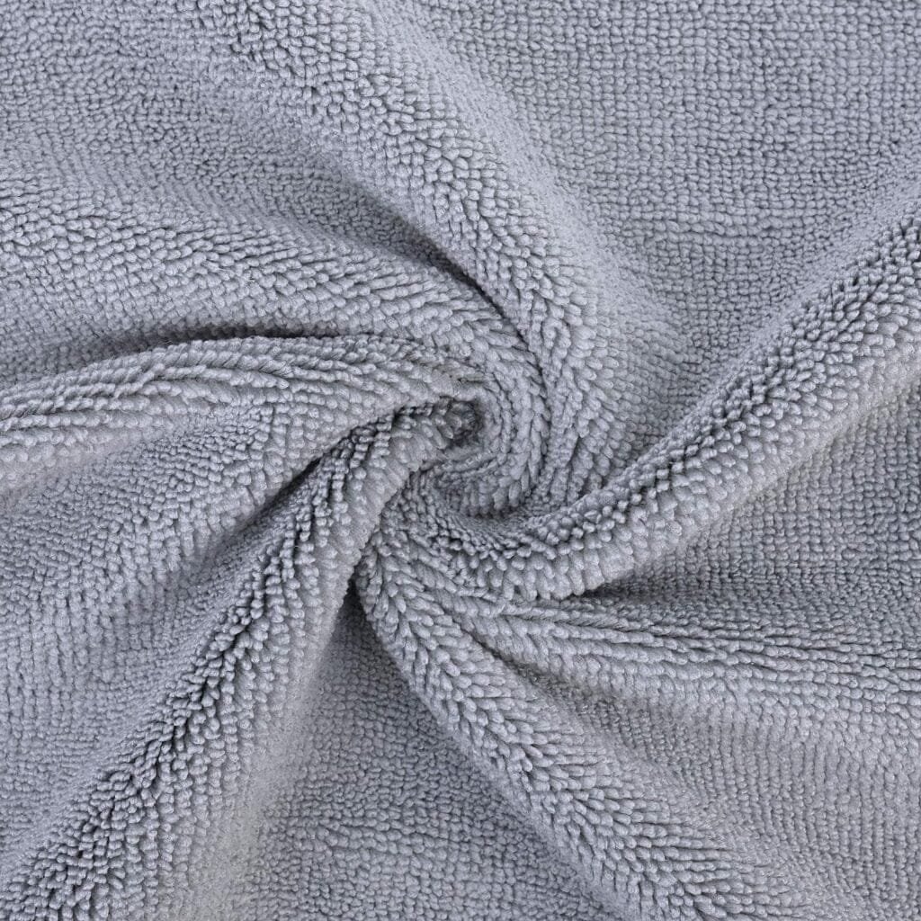 POLYTE Premium Microfiber Cleaning Cloth,12 x 12 in, 12 Pack (Gray)