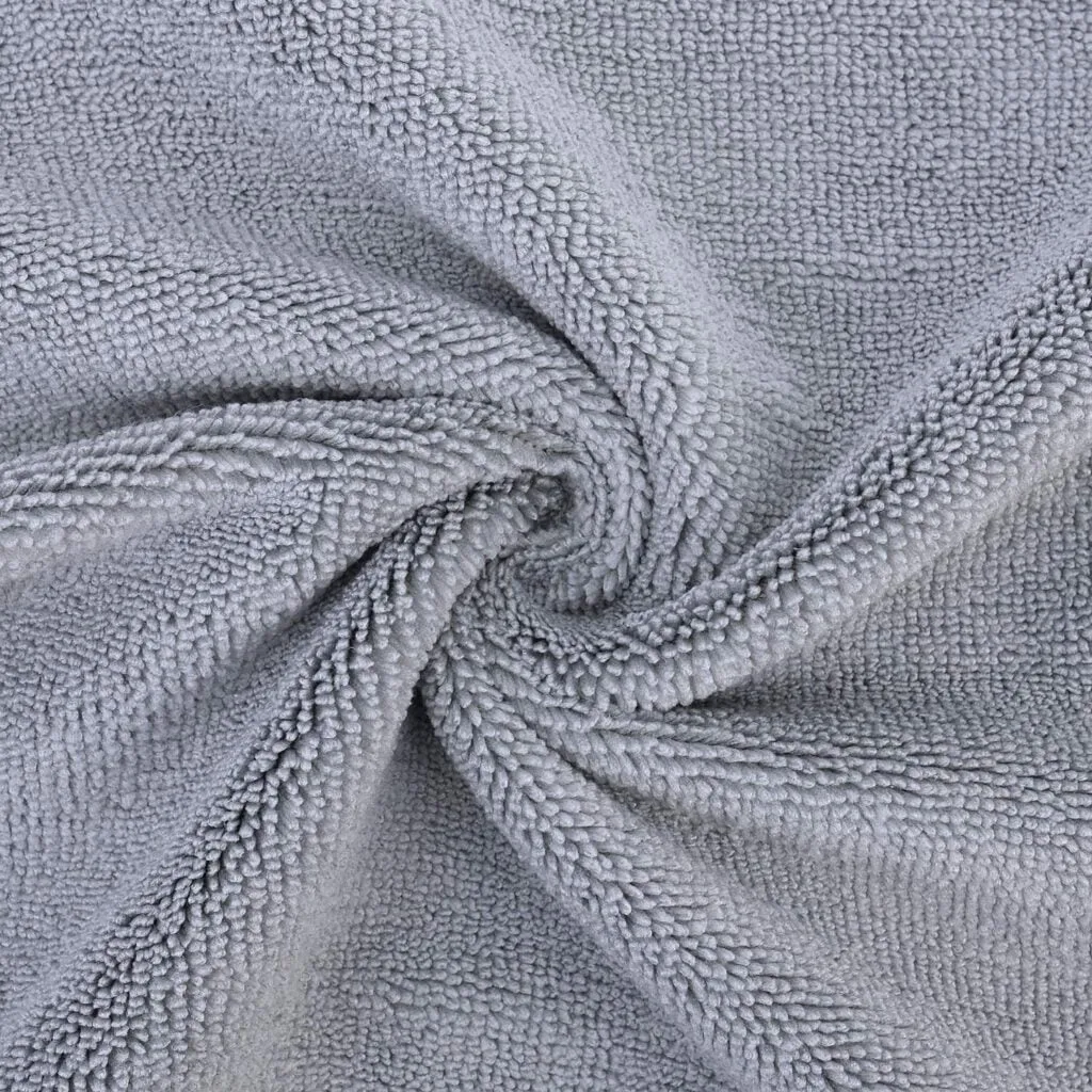 POLYTE Premium Microfiber Cleaning Cloth,12 x 12 in, 12 Pack (Gray)