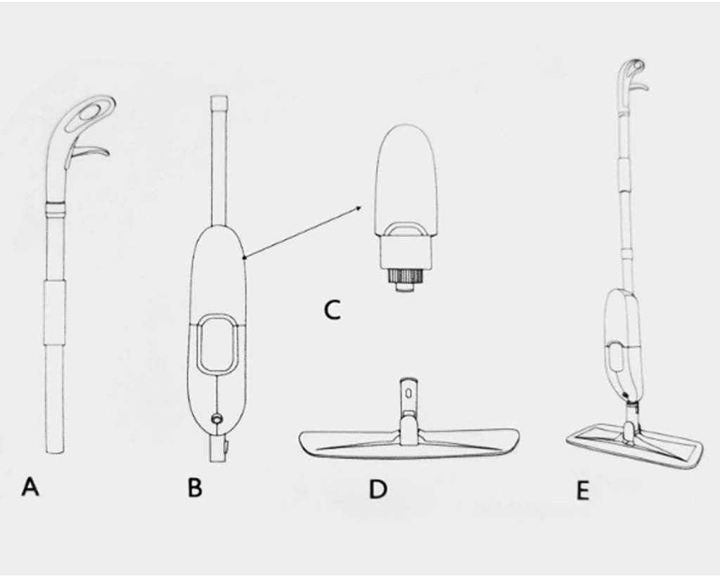 Portable Travel Bottles Household Microfiber Pad Water Spraying Flat Mop Floor Sweeper Cleaning Tool