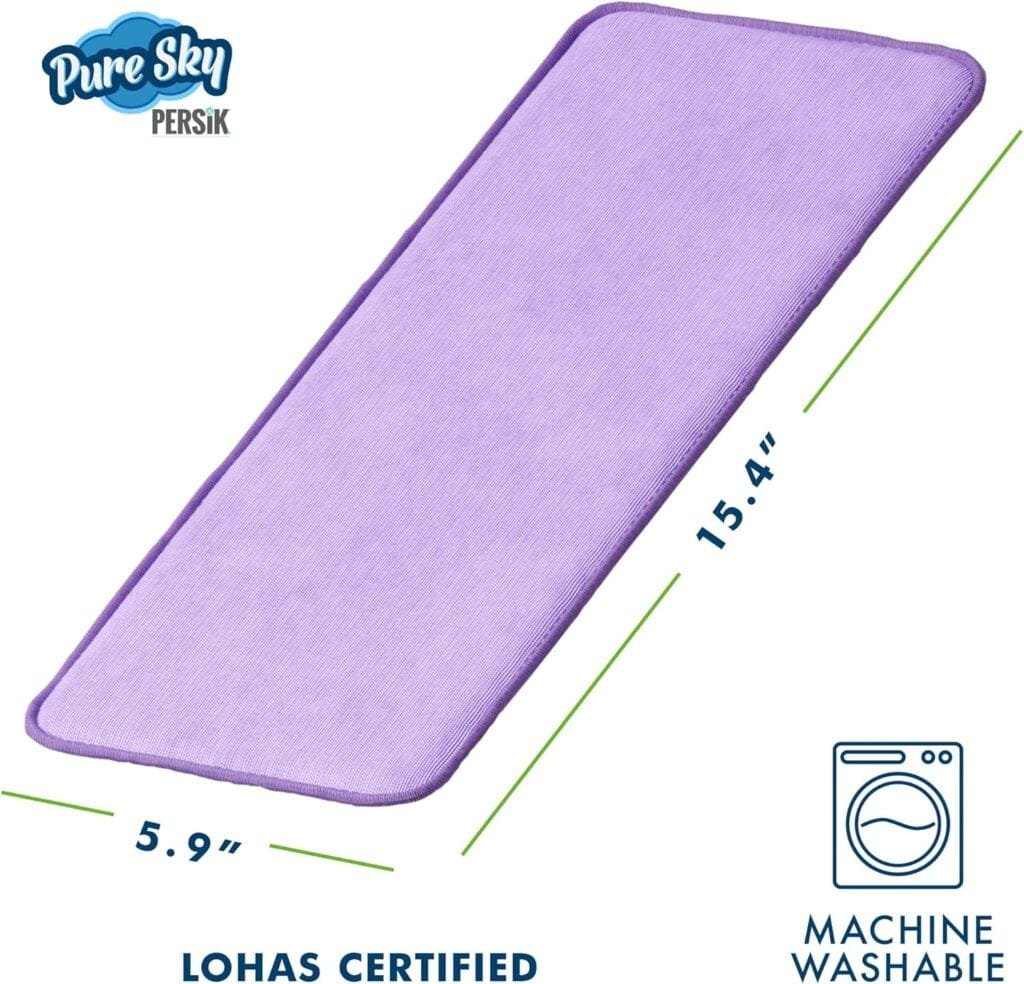 Pure-Sky Window Glass Mop Head – Makes Cleaning Windows a Breeze - Just Add Water No Detergents Needed - Streak Free Ultra Microfiber Window Cleaning Cloth Pad Replacement - for Windows, Glass, Mirror