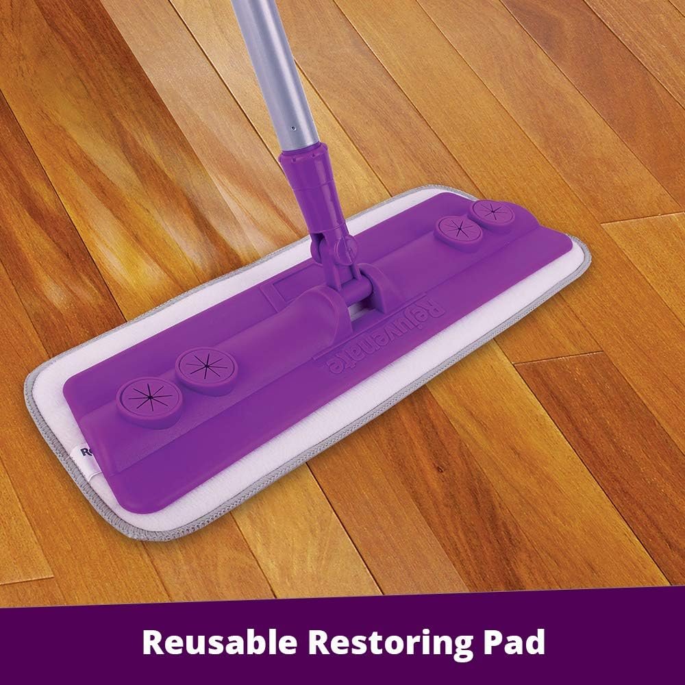 Rejuvenate All Floors Restorer and Polish Fills in Scratches Protects  Restores Shine No Sanding Required (128 oz)  Click N Clean Microfiber Restoring Pad Refill