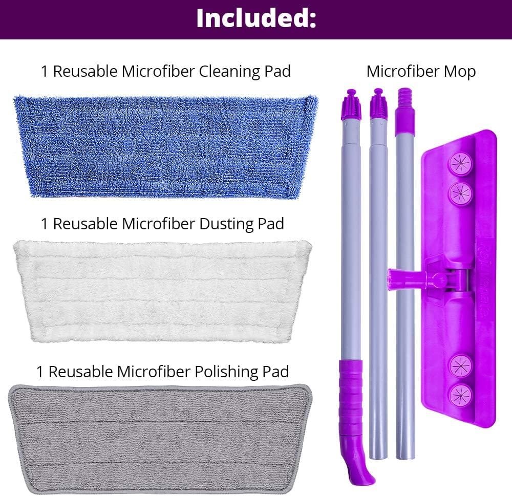 Rejuvenate Microfiber Mop with 3 Reusable Microfiber Pads Rejuvenate Microfiber Mop with 3 Reusable Microfiber Pads