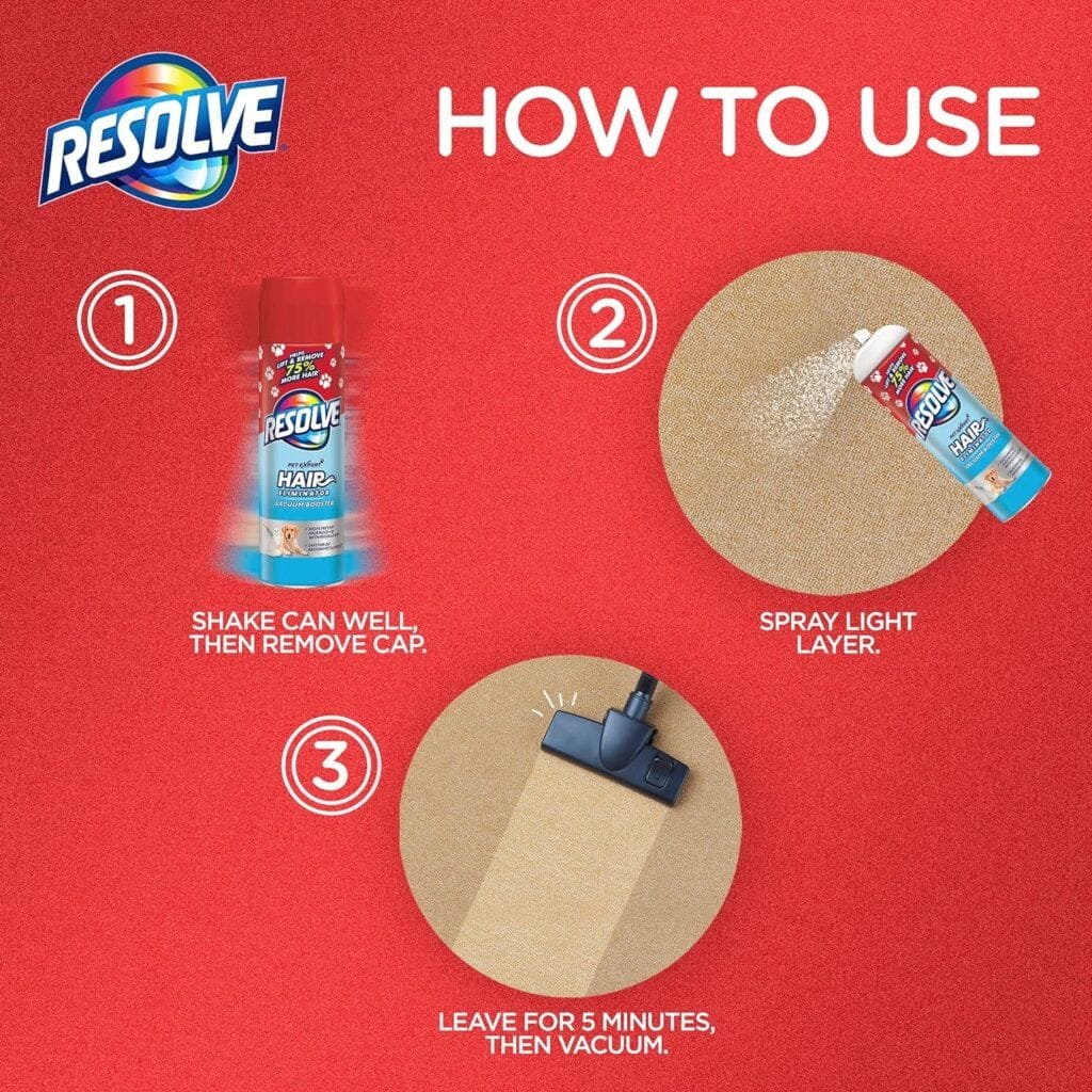 Resolve Pet Hair Eliminator Carpet Cleaner  Vacuum booster, 18 Oz Resolve Pet Hair Eliminator Carpet Cleaner  Vacuum booster, 18 Oz