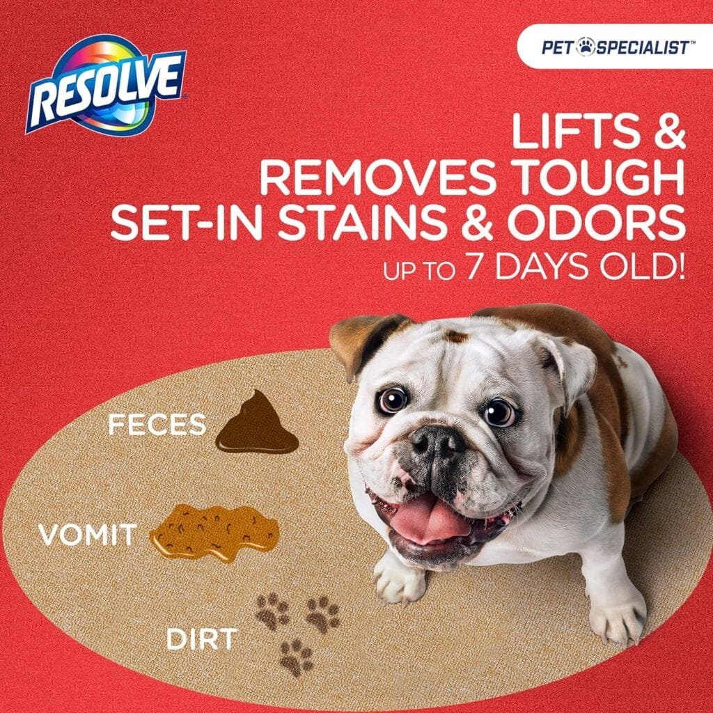 Resolve Pet Specialist Heavy Traffic Foam, Carpet Cleaner, Pet Stain And Odor Remover, Carpet Cleaner Solution, 2 Pack Of 22oz