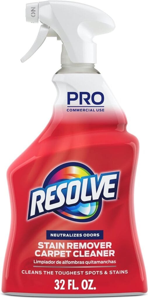 Resolve Professional Strength Spot and Stain Carpet Cleaner, Carpet Cleaner, Carpet Cleaner Solution, 32 Fl Oz Resolve Professional Strength Spot and Stain Carpet Cleaner, Carpet Cleaner, Carpet Cleaner Solution, 32 Fl Oz