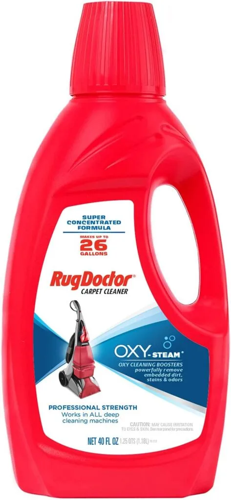 Rug Doctor Oxy Carpet Cleaner Solution, 40 oz, Concentrated Deep Cleaning Formula, Removes Everyday Stains with Powerful Oxygen Activated Boosters, Compatible with All Carpet Cleaning Machines