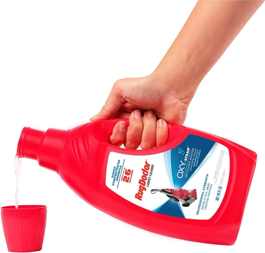 Rug Doctor Oxy Carpet Cleaner Solution, 40 oz, Concentrated Deep Cleaning Formula, Removes Everyday Stains with Powerful Oxygen Activated Boosters, Compatible with All Carpet Cleaning Machines