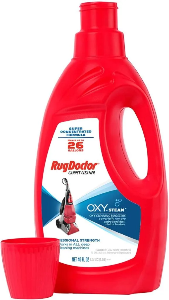 Rug Doctor Oxy Carpet Cleaner Solution, 40 oz, Concentrated Deep Cleaning Formula, Removes Everyday Stains with Powerful Oxygen Activated Boosters, Compatible with All Carpet Cleaning Machines