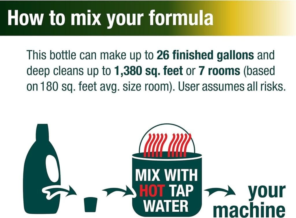 Rug Doctor Pet Carpet Cleaner Formula for Stains  Odors, 64 oz., Professional Grade Pro-Enzymatic Cleaning Solution, Blue Wave Scent, Compatible With All Deep Carpet Cleaning Machines Red