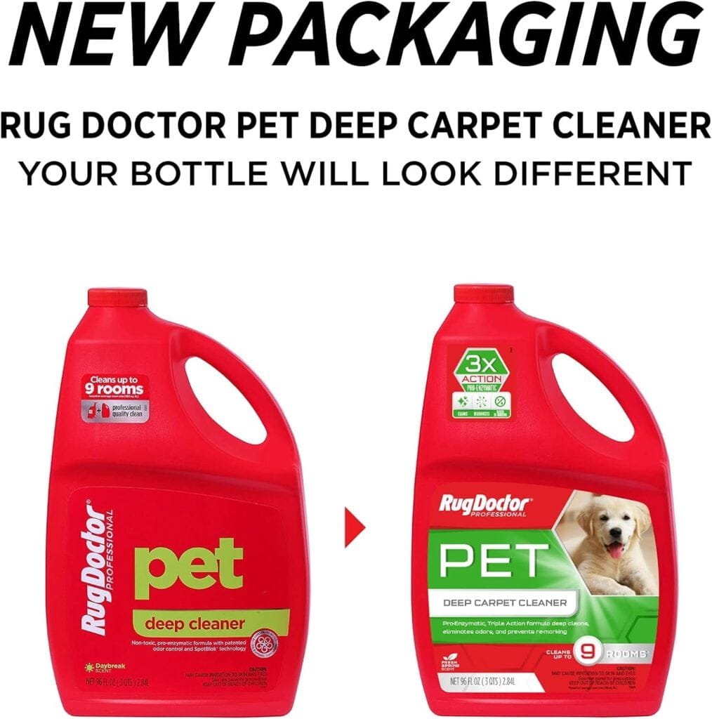 Rug Doctor Triple Action Deep Carpet Cleaner For Pet Stains, Eliminates Odors  Prevents Re-Marking, 48 oz Rug Doctor Triple Action Deep Carpet Cleaner For Pet Stains, Eliminates Odors  Prevents Re-Marking, 48 oz