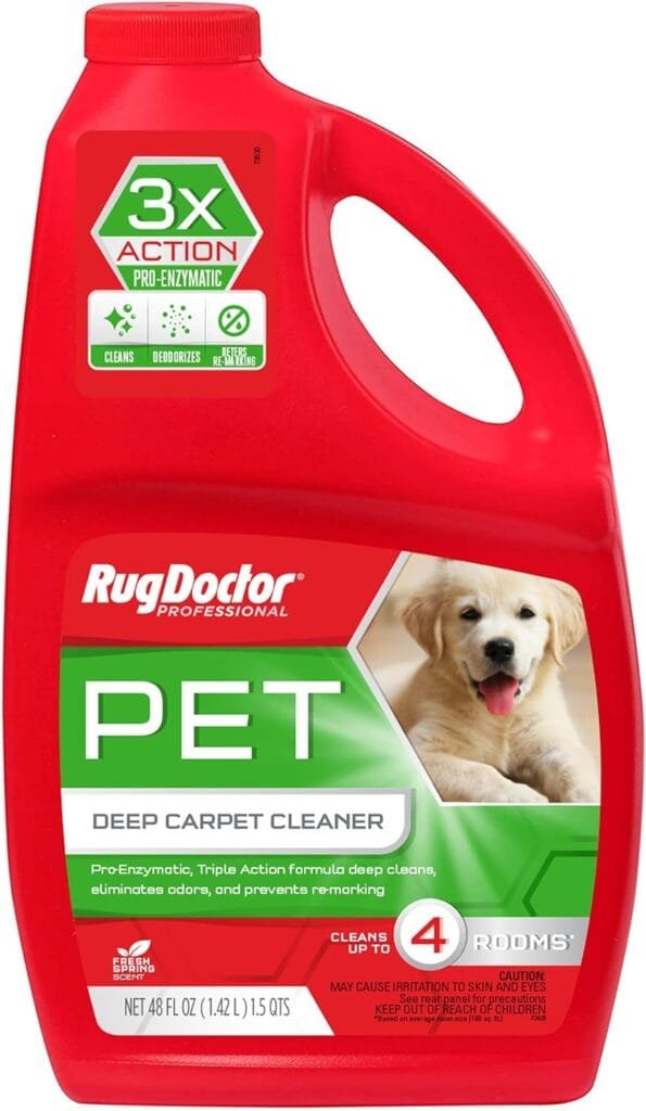 Rug Doctor Triple Action Deep Carpet Cleaner For Pet Stains, Eliminates Odors  Prevents Re-Marking, 48 oz Rug Doctor Triple Action Deep Carpet Cleaner For Pet Stains, Eliminates Odors  Prevents Re-Marking, 48 oz