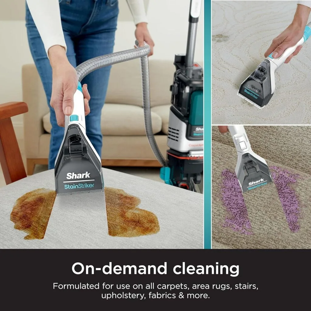 Shark EXOX32 StainStriker OXY Multiplier Formula for Shark Upright  Portable Carpet cleaners, formulated for all carpets, upholstery  area rugs, eliminates tough pet messes and odors, 32oz