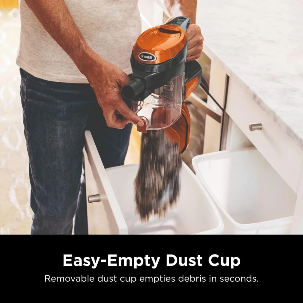 Shark HV301 Rocket Ultra-Light Corded Bagless Vacuum for Carpet and Hard Floor Cleaning with Swivel Steering, Gray/Orange Shark HV301 Rocket Ultra-Light Corded Bagless Vacuum for Carpet and Hard Floor Cleaning with Swivel Steering, Gray/Orange