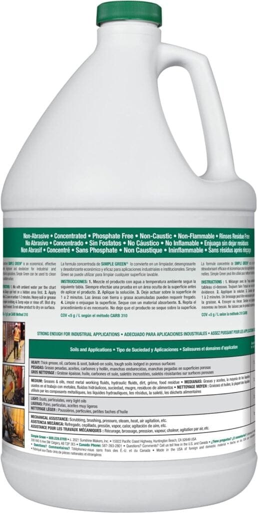 Simple Green 13005CT Industrial Cleaner and Degreaser, Concentrated, 127.8 Fl Oz, Pack of 1