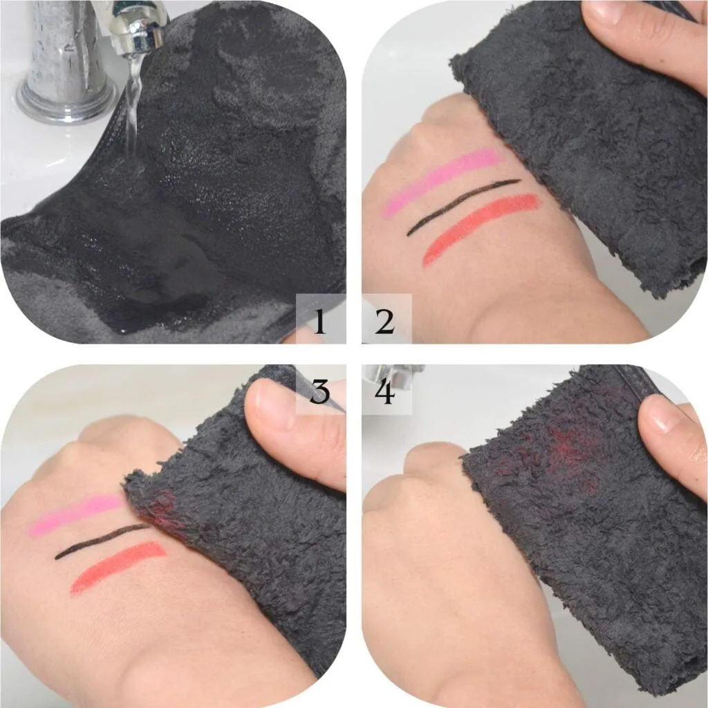 SINLAND Microfiber Face Washcloths Soft Facial Cloth Makeup Remover Cloth for All Skin Types Absorbent Reusable Face Cleansing Pads 6Inch x 6Inch 12Pack