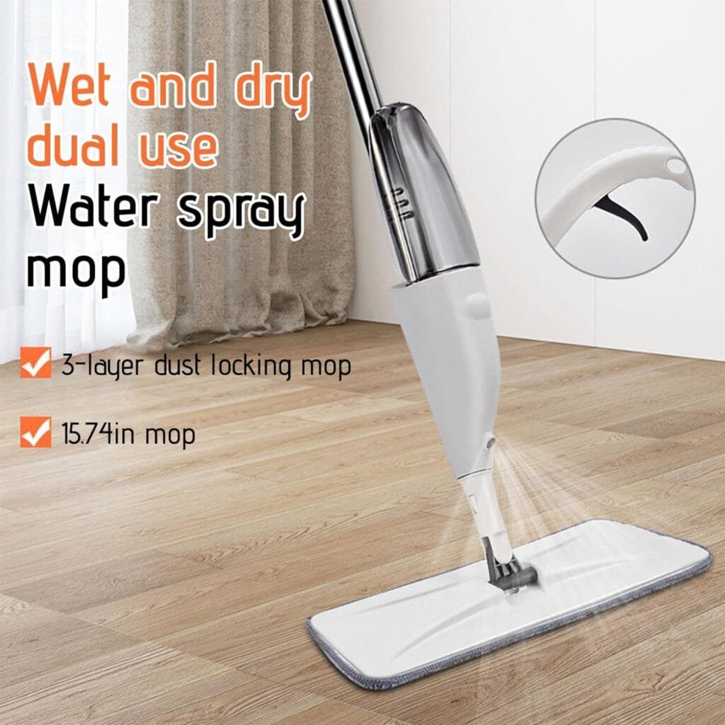 Spray Mops for Floor Cleaning, 360° Rotating Microfiber Mops Wet Mops, Dry Mops, Easy Standing Cleaning Home or Business Mops with 1 Washable Pads and Reusable Bottles Spray Mops for Floor Cleaning, 360° Rotating Microfiber Mops Wet Mops, Dry Mops, Easy Standing Cleaning Home or Business Mops with 1 Washable Pads and Reusable Bottles