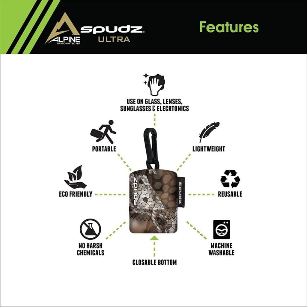 SPUDZ Ultra| Microfiber Cloth Screen Cleaner and Lens Cleaner | Closable Bottom SPUDZ Ultra| Microfiber Cloth Screen Cleaner and Lens Cleaner | Closable Bottom