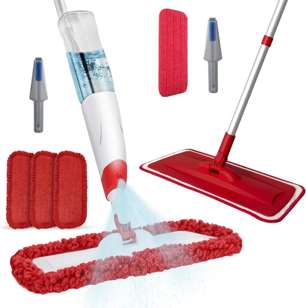 Sturdy Spray Mops for Floor Cleaning, Microfiber Spray Cleaning Mop and Dust Mop for Floor Cleaning Microfiber Mops Hardwood Floor Flat Head Mop Sturdy Spray Mops for Floor Cleaning, Microfiber Spray Cleaning Mop and Dust Mop for Floor Cleaning Microfiber Mops Hardwood Floor Flat Head Mop