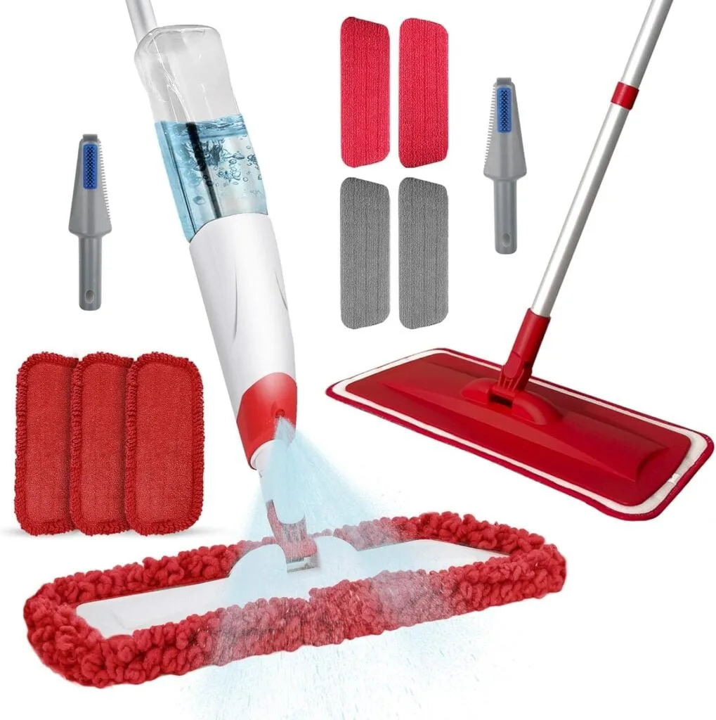 Sturdy Spray Mops for Floor Cleaning, Microfiber Spray Cleaning Mop and Microfiber Floor Mop Reusable Pads Wet Dry Flat Mop Sturdy Spray Mops for Floor Cleaning, Microfiber Spray Cleaning Mop and Microfiber Floor Mop Reusable Pads Wet Dry Flat Mop