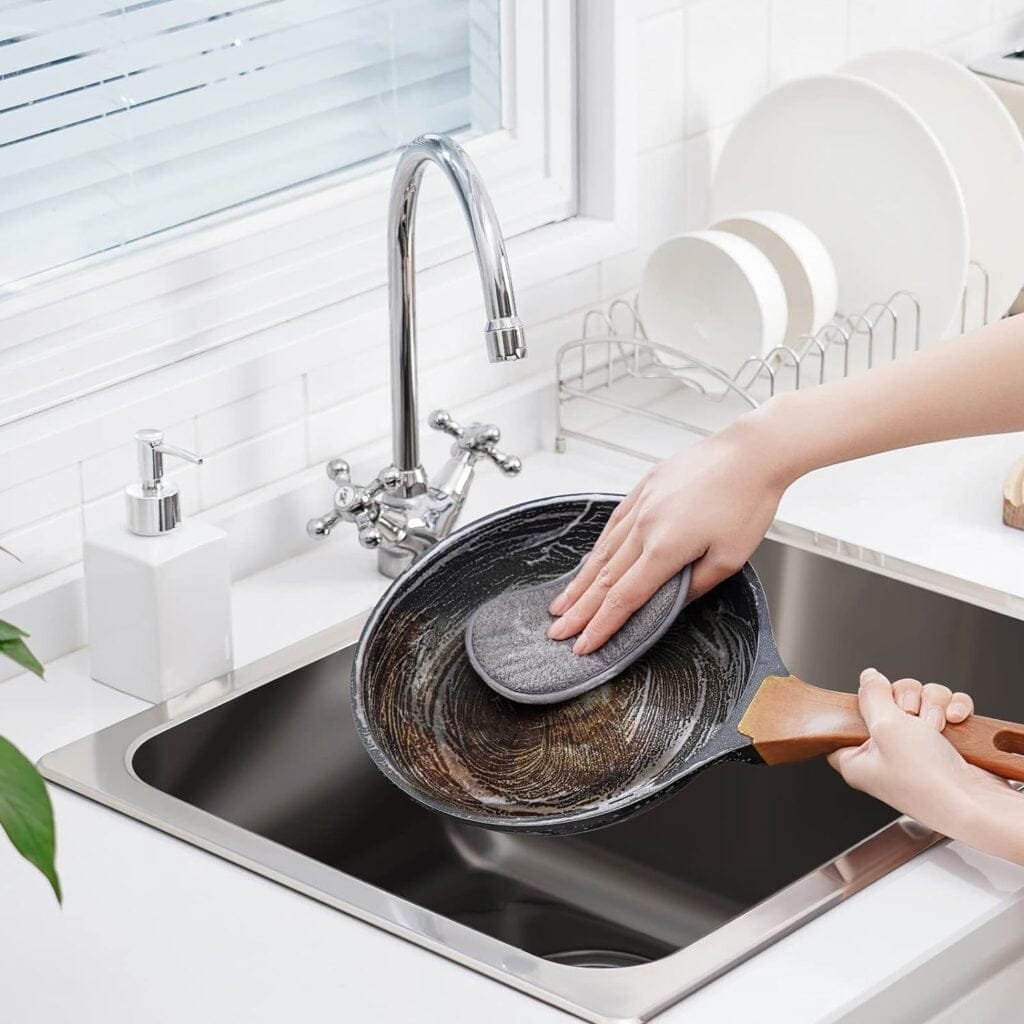 SUBEKYU Multipurpose Cleaning Dish Sponges for Kitchen, More Durable Non-Scratch Scrub Sponges for Washing Dishes/Pots/Sinks, 6 Pack, Grey