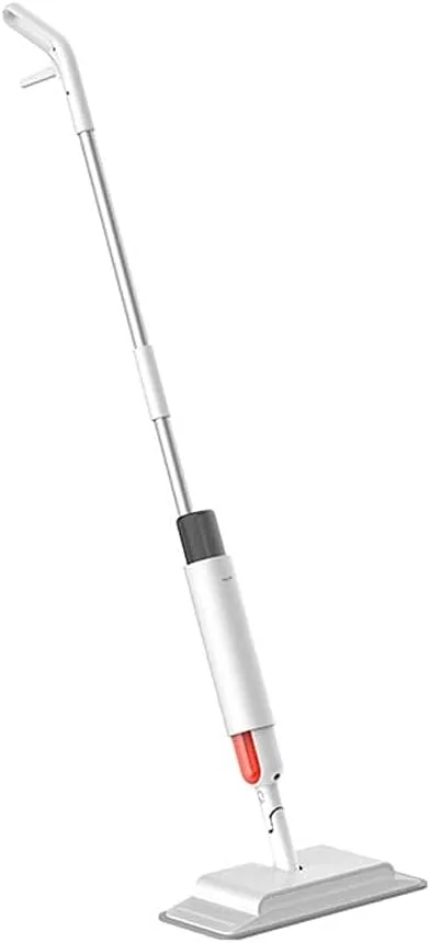 Sweeping and Mopping 2 in 1 Handheld Water Spraying Mop Floor Cleaner Rotatable Spiral Rolling Brush Sweeper