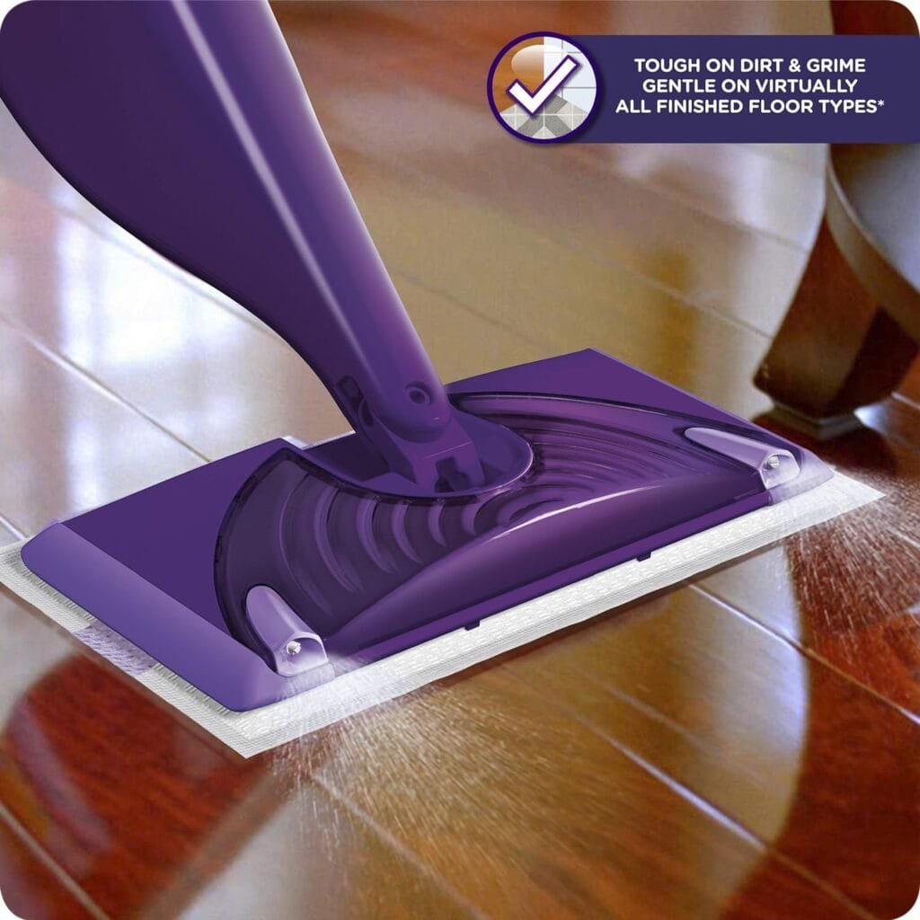 Swiffer WetJet Mop Starter Kit (1 Spray Mop, 5 Mopping Pads, 1 Floor Cleaner Liquid Solution),Purple Swiffer WetJet Mop Starter Kit (1 Spray Mop, 5 Mopping Pads, 1 Floor Cleaner Liquid Solution),Purple