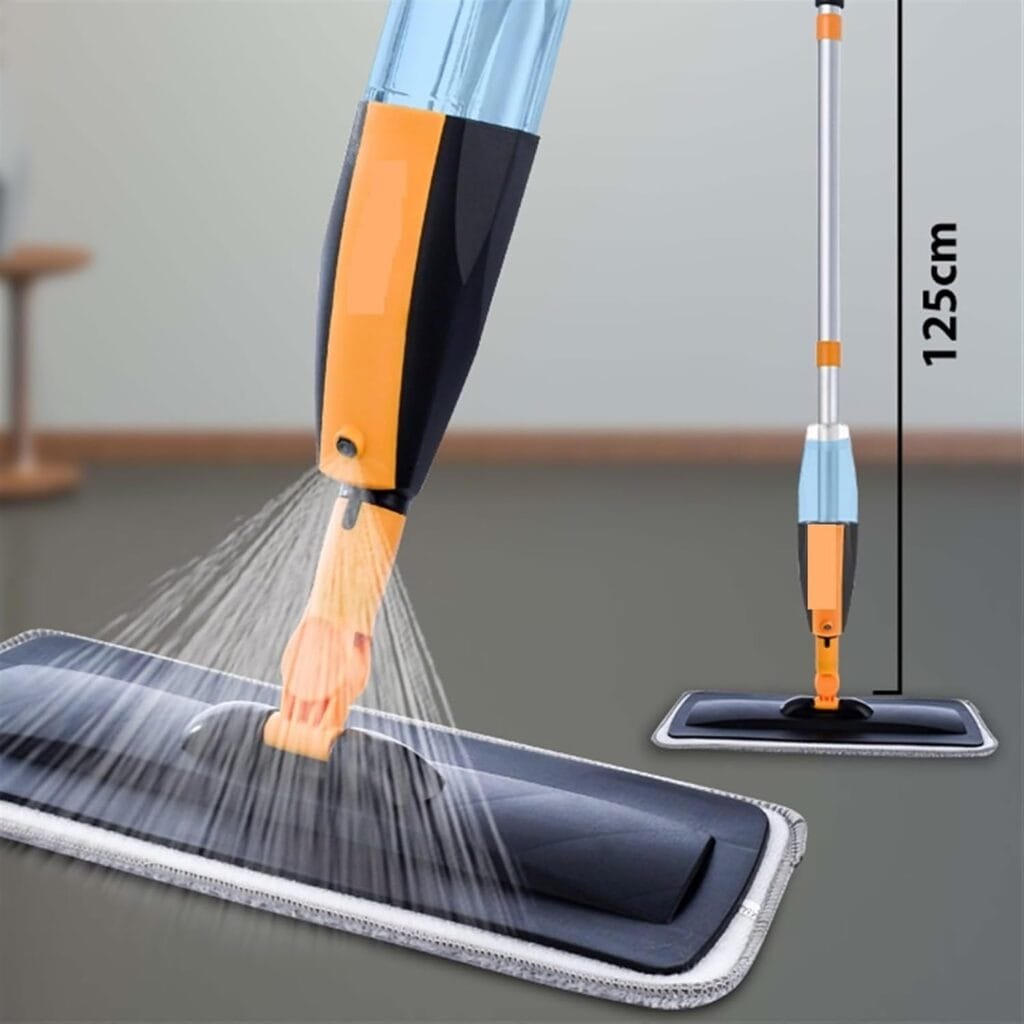 TAPARU Mop Spray Floor Mop with Reusable Pads Long Handle Flat Mop for Home Kitchen Laminate Tiles Floor Cleaning TAPARU Mop Spray Floor Mop with Reusable Pads Long Handle Flat Mop for Home Kitchen Laminate Tiles Floor Cleaning