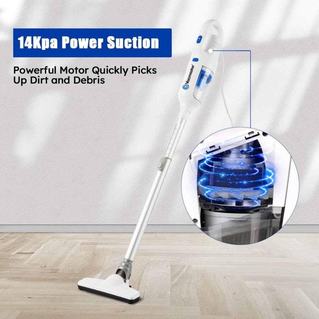 Vacmaster Corded Stick Vacuum Cleaner 2 in 1 Ultra-Lightweight 14Kpa Power Suction Handheld Vacuum Cleaner with Washable HEPA Filter for Home, Car, Pet Hair, Carpet, Hard Floor Vacmaster Corded Stick Vacuum Cleaner 2 in 1 Ultra-Lightweight 14Kpa Power Suction Handheld Vacuum Cleaner with Washable HEPA Filter for Home, Car, Pet Hair, Carpet, Hard Floor