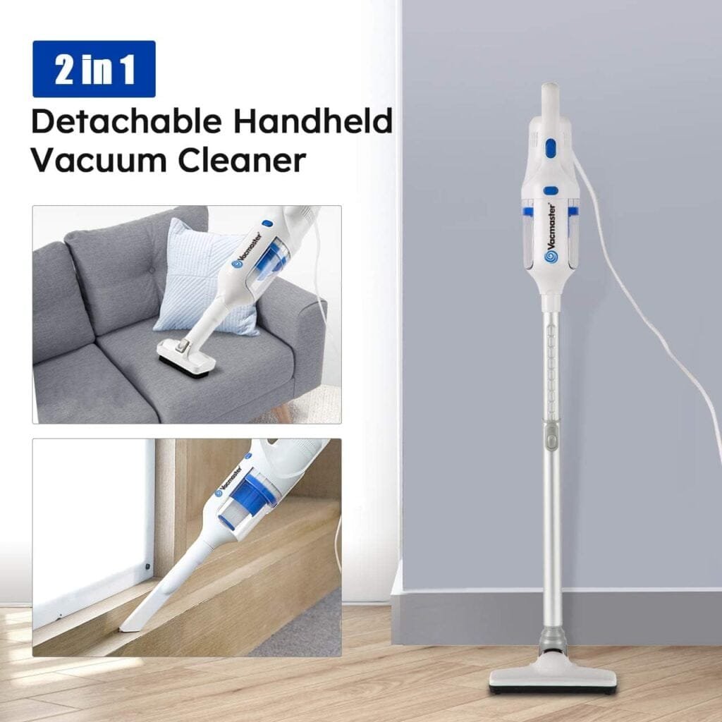 Vacmaster Corded Stick Vacuum Cleaner 2 in 1 Ultra-Lightweight 14Kpa Power Suction Handheld Vacuum Cleaner with Washable HEPA Filter for Home, Car, Pet Hair, Carpet, Hard Floor Vacmaster Corded Stick Vacuum Cleaner 2 in 1 Ultra-Lightweight 14Kpa Power Suction Handheld Vacuum Cleaner with Washable HEPA Filter for Home, Car, Pet Hair, Carpet, Hard Floor