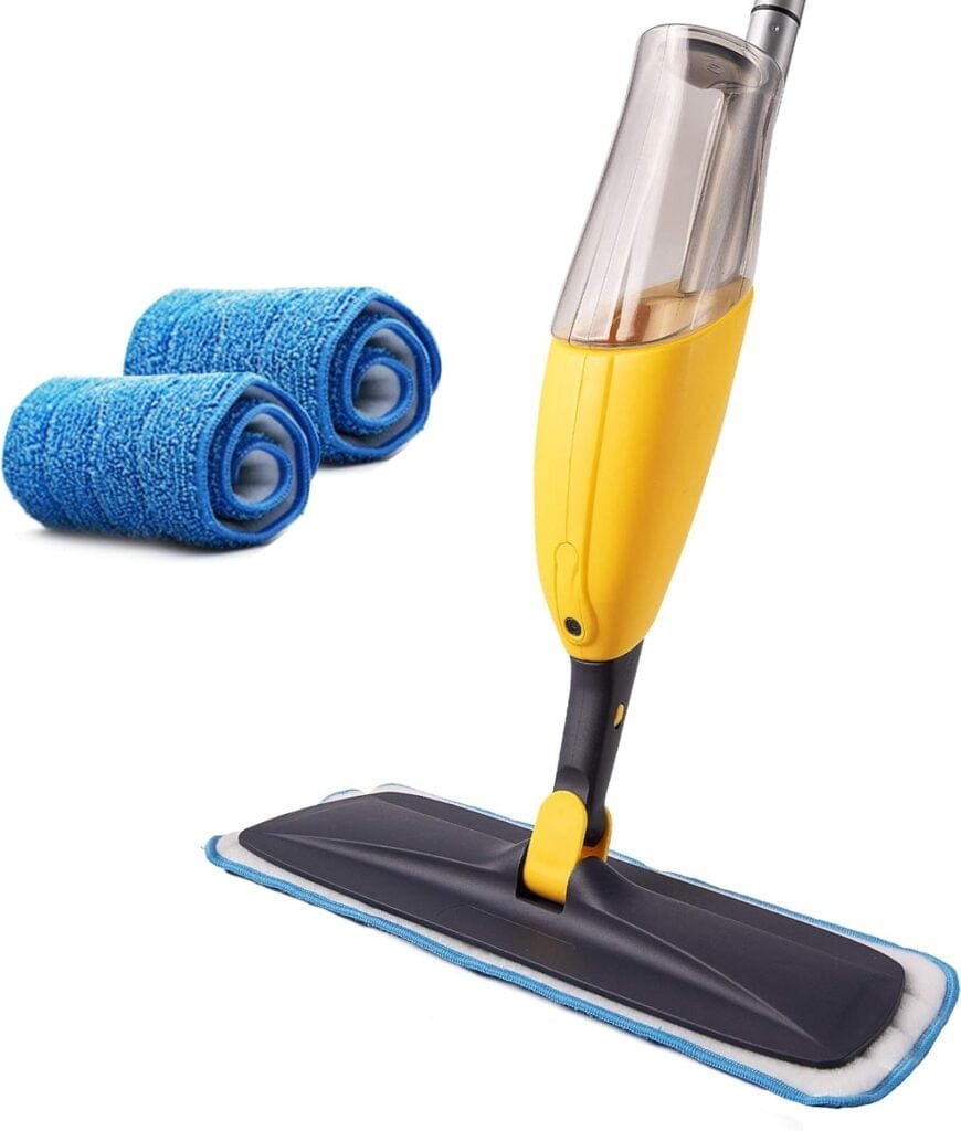 Yocada Microfiber Spray Mop with Total 2 Washable Mop Pad for Hardwood Ceramic Marble Tile Laminate Home Kitchen Floor Cleaning Wet and Dry Easy Wring 600ml Yocada Microfiber Spray Mop with Total 2 Washable Mop Pad for Hardwood Ceramic Marble Tile Laminate Home Kitchen Floor Cleaning Wet and Dry Easy Wring 600ml