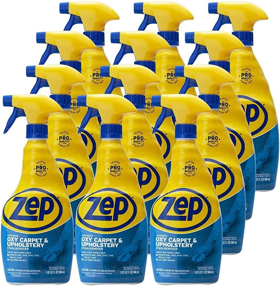 Zep Advanced Oxy Carpet Cleaner 32 ounce (Case of 12) -Great for Upholstery, Carpet and Laundry! (ZUOXSR32)