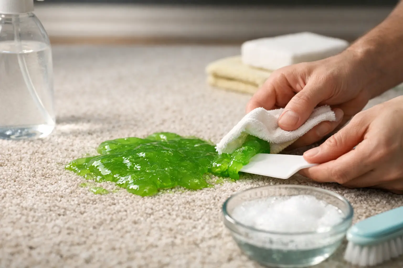 How to Get Slime Out of Carpet Safely