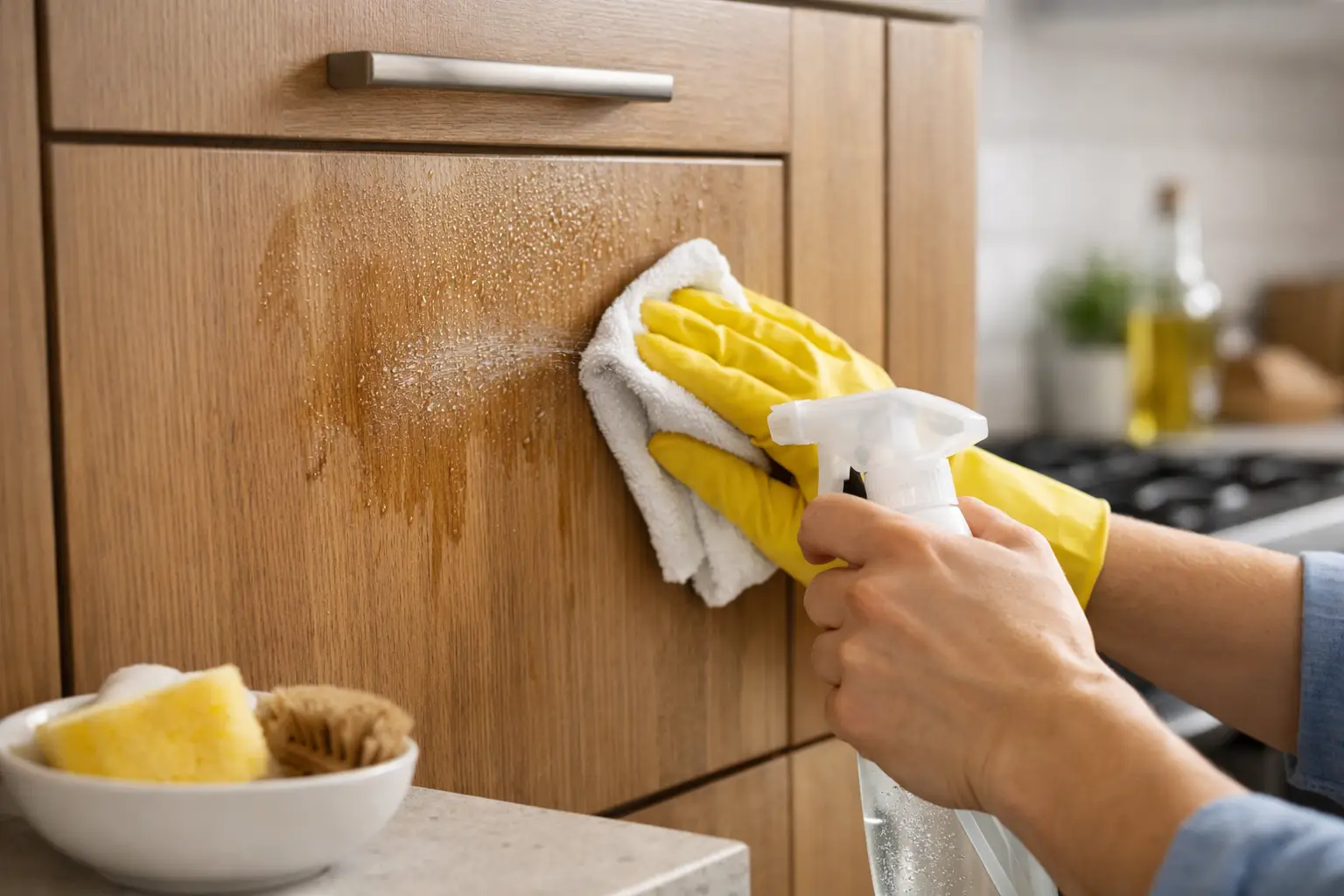 How to Remove Grease From Cabinets Safely